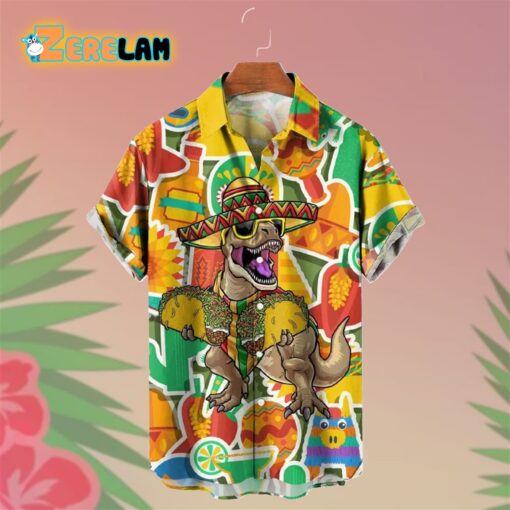 Cinco De Mayo Viva Mexico Dinosaur V2 Hawaiian Shirt