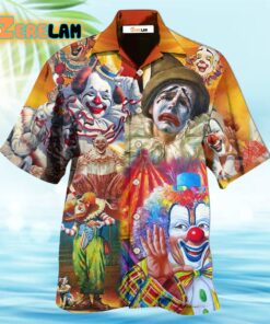 Clown Funny Happy In Crown Hawaiian Shirt