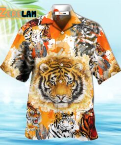 Colorful Tiger Painting Hawaiian Shirt