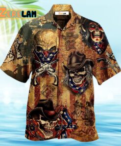 Cowboy Skull America Vintage Style Hawaiian Shirt