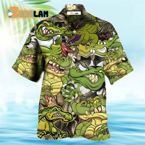 Crocodile Getting The Vibe Hawaiian Shirt