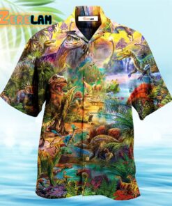 Dinosaur Colorful World Of Dinosaur Hawaiian Shirt