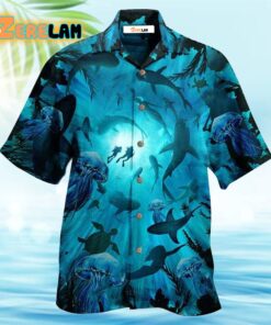 Diving Ocean Marine Biology Into The Sea Hawaiian Shirt