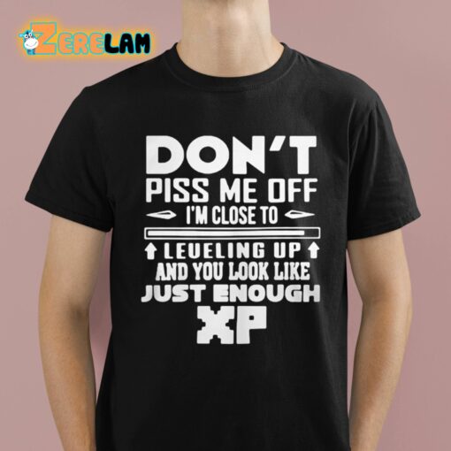 Don’t Piss Me Off I’m Close To Leveling Up And You Look Like Just Enough XP Shirt