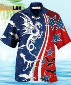 Dragon Independence Day America Hawaiian Shirt