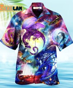 Dragon Love Life Galaxy Sky Hawaiian Shirt