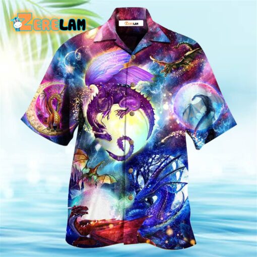 Dragon Love Life Galaxy Sky Hawaiian Shirt