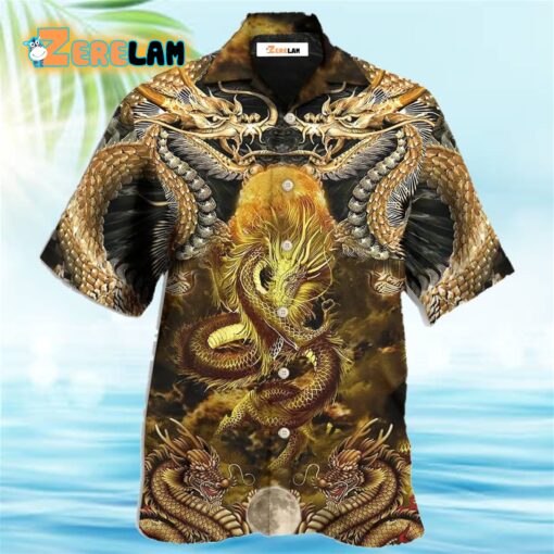 Dragon Love Life To The Moon Hawaiian Shirt