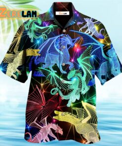 Dragon Neon Love Life Neon Style Hawaiian Shirt
