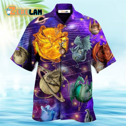 Dragon Planet Love Life In To The Galaxy Hawaiian Shirt