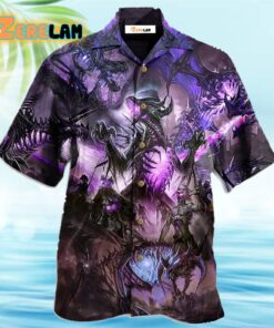 Dragon Purple Skull Love Life Hawaiian Shirt