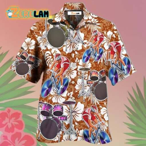 Drum I Like Cycling And Drums Hawaiian Shirt