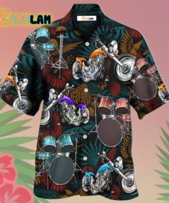 Drum I Like Drums And Motorcycles Hawaiian Shirt