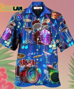 Drum Is My Life Light Neon Style Hawaiian Shirt