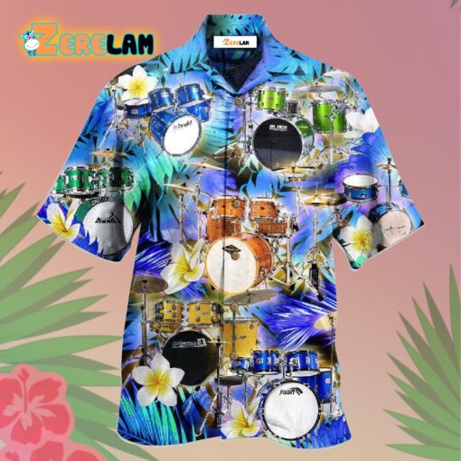 Drum Music Is Better With Drums And Plumerias Hawaiian Shirt