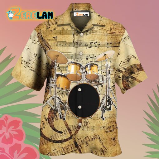 Drum Old Drummer And Lovely Lady Stick Hawaiian Shirt