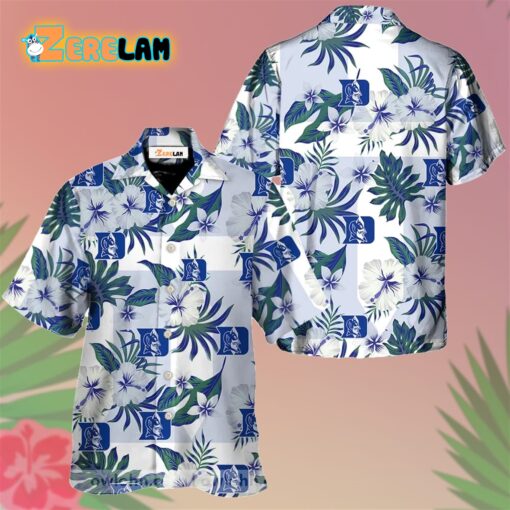 Duke Blue Devils Flowery Aloha Summer Beach Hawaiian Shirt