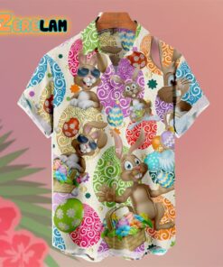 Easter Bunny Egg Pattern Hawaiian Shirt