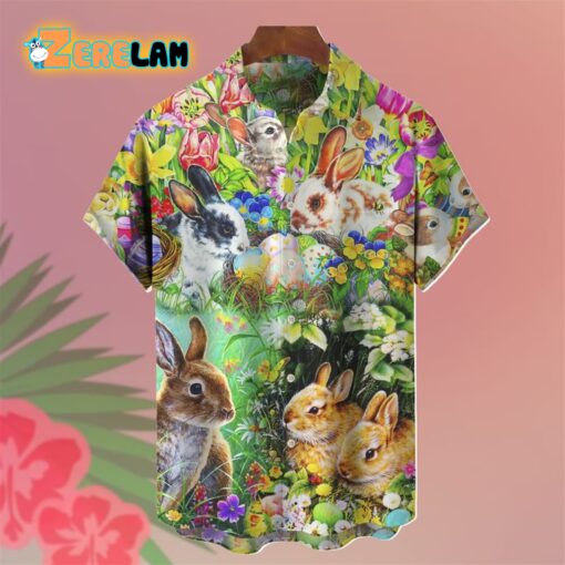 Easter Egg Bunny Colorful Hawaiian Shirt