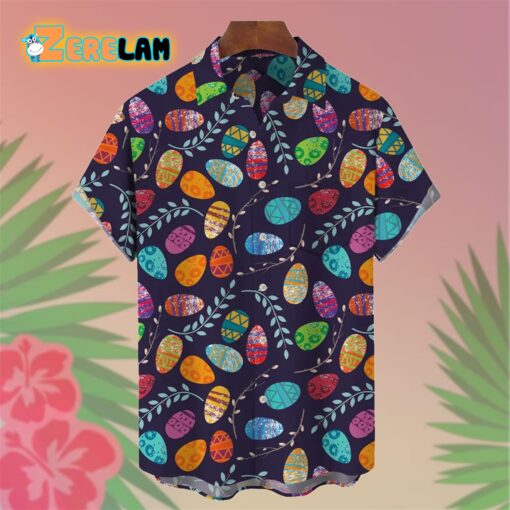 Easter Egg Colorful Leaf Pattern And Hawaiian Shirt