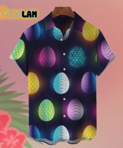 Easter Egg Neon Light Colorful Hawaiian Shirt