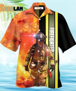 Firefighter Hot Fire Hawaiian Shirt