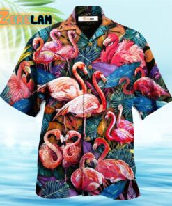 Flamingo Colorful In Tropical Hawaiian Shirt