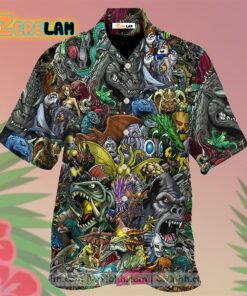 Godzilla And Comic Hawaiian Shirt