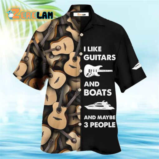 Guitar And Boat I Like Hawaiian Shirt