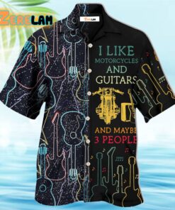 Guitar I Like Motorcycle And Guitar Hawaiian Shirt