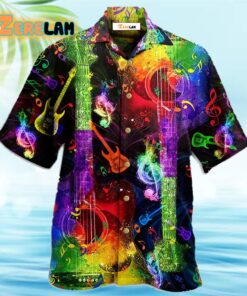 Guitar Music Amazing Rainbow Hawaiian Shirt