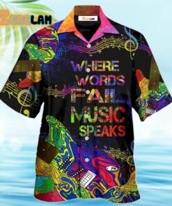 Guitar Where Music Speaks Hawaiian Shirt