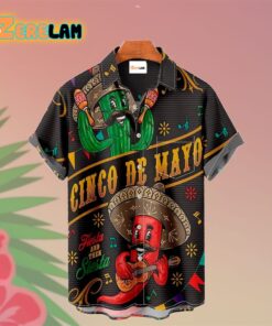 Happy Cinco De Mayo Cactus Pepper Straw Hat Hawaiian Shirt