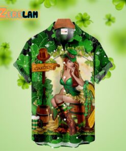 Happy St Patrick’s Day A Sexy Girl In The Garden Hawaiian Shirt