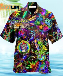 Hippie Alien Peace The Colorful Of Life Hawaiian Shirt