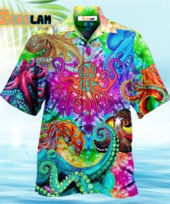 Hippie Let’s Get Octopus Hawaiian Shirt