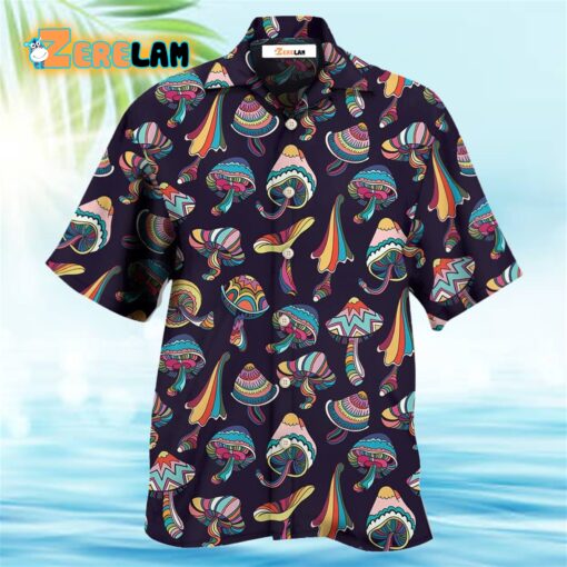 Hippie Mushroom Peace Love Life Style Hawaiian Shirt