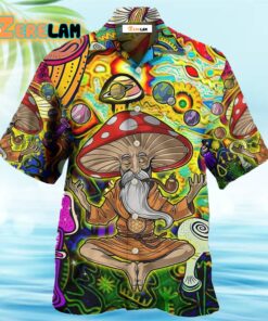 Hippie Mushroom Witch Colorful Hawaiian Shirt