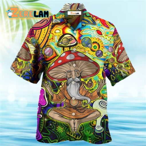 Hippie Mushroom Witch Colorful Hawaiian Shirt