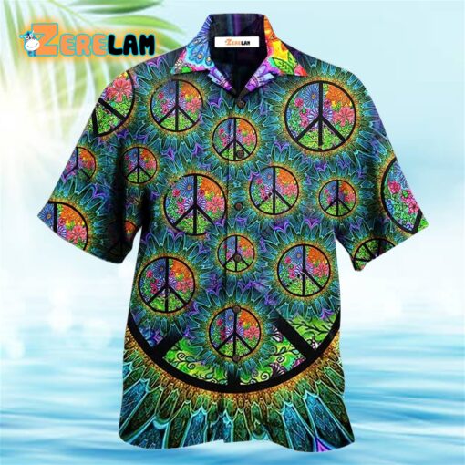 Hippie Peace Life Colorful Hawaiian Shirt