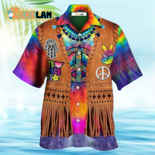 Hippie Peace Life Cowboy Style Cool Hawaiian Shirt