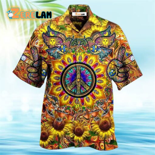 Hippie Sunflowers Love Sunshine Hawaiian Shirt
