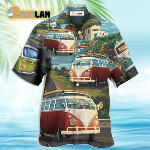 Hippie Van Life Style Love Beach Hawaiian Shirt