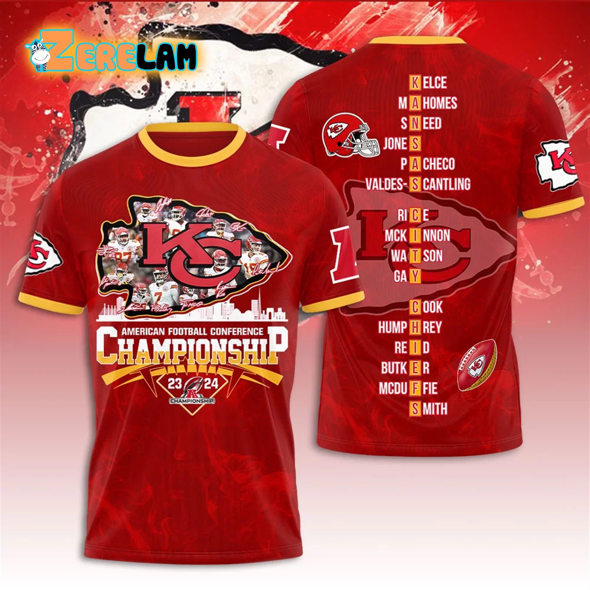 KC American Football Conference Championship 20232024 Shirt Zerelam