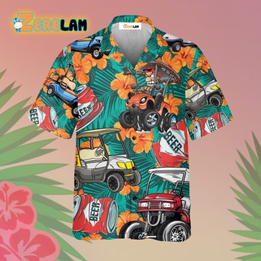 Let’s Get Drunk And Drive Golf Cart Funny Hawaiian Shirt