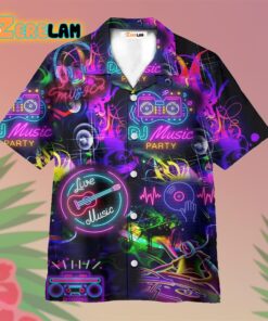 Life Is Better With DJ Neon Music Party Aloha Hawaiian Shirt