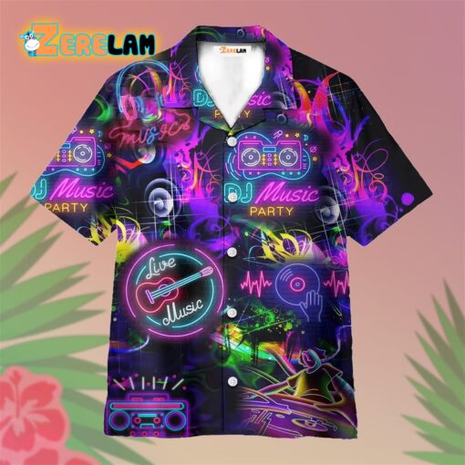 Life Is Better With DJ Neon Music Party Aloha Hawaiian Shirt