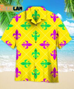 Mardi Gras Fleur De Lis Hawaiian Shirt