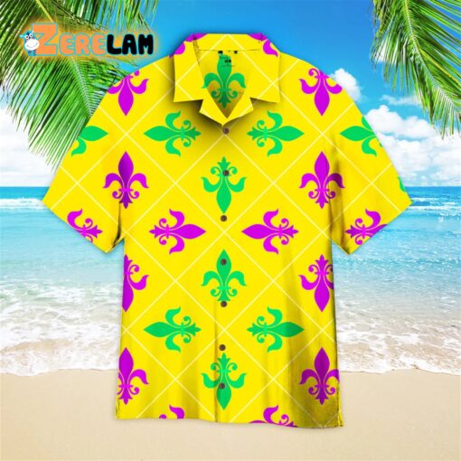 Mardi Gras Fleur De Lis Hawaiian Shirt