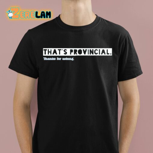 Mayor Cam Guthrie That’s Provincial Thanks For Asking Shirt